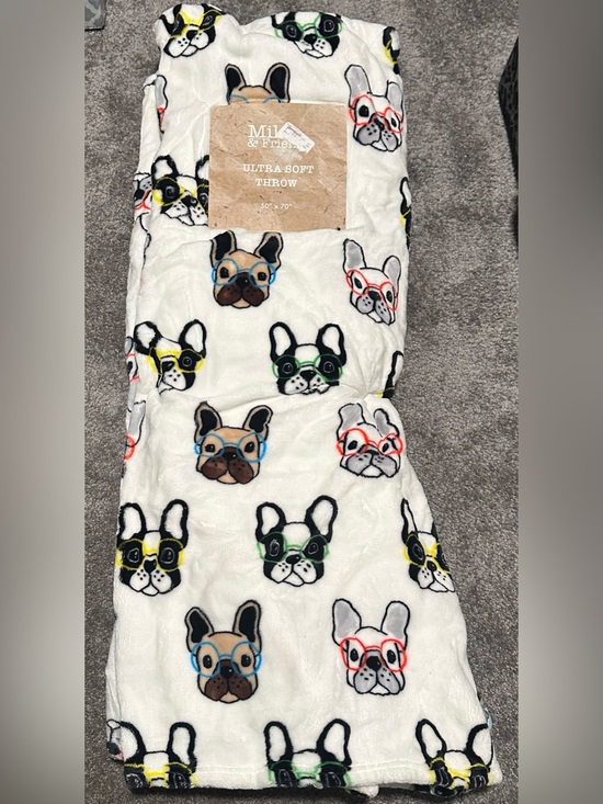 Milo & Friends Other - Milo & Friends French Bulldog Throw Blanket